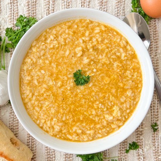 Creamy Garlic & Rice Soup