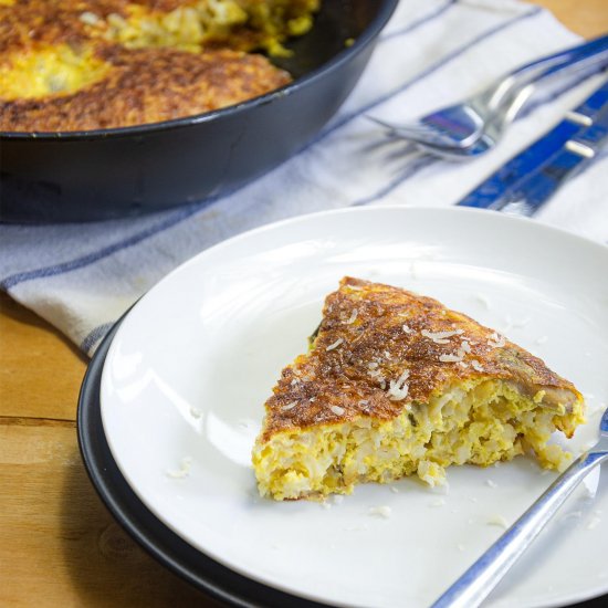 Cheesy Risotto Frittata