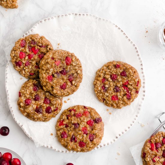 Healthy Cranberry Oatmeal Cookies