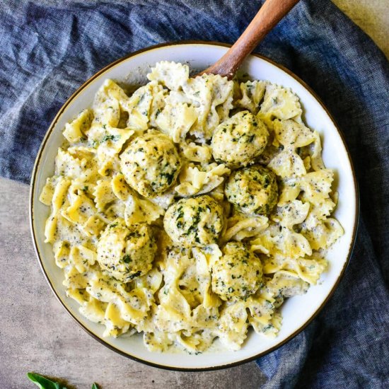 Truffle Chicken Meatball Pasta