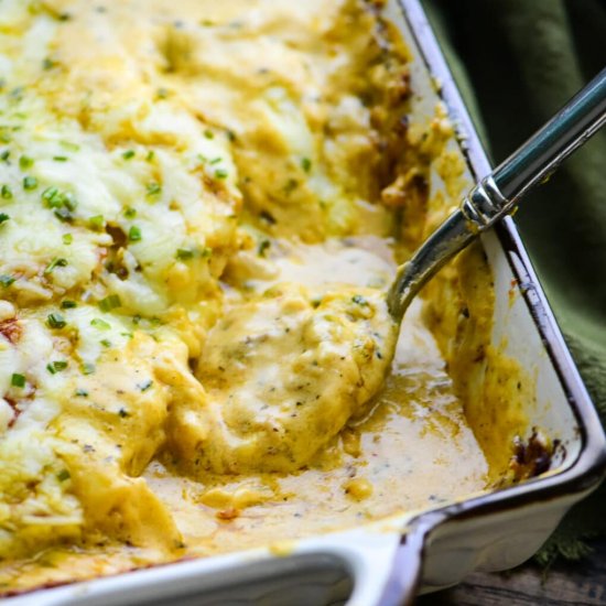 Cheesy Bourbon Potatoes Au Gratin