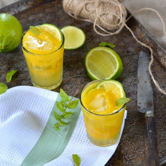 Mango Ginger and Lime Mocktail