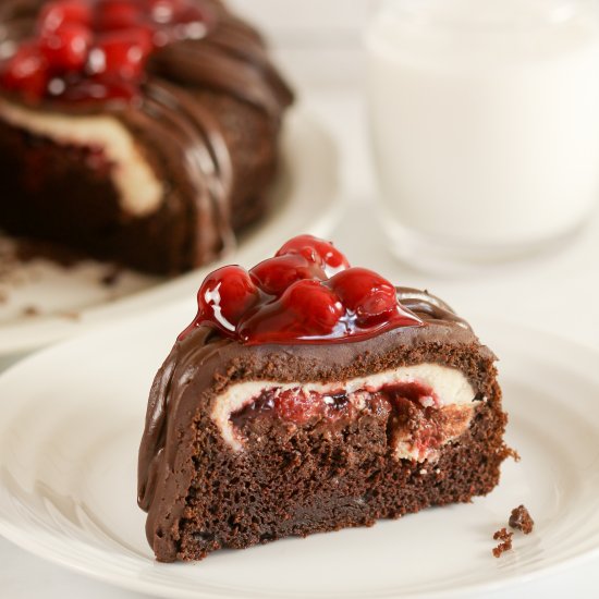 Cherry Cheesecake Chocolate Bundt