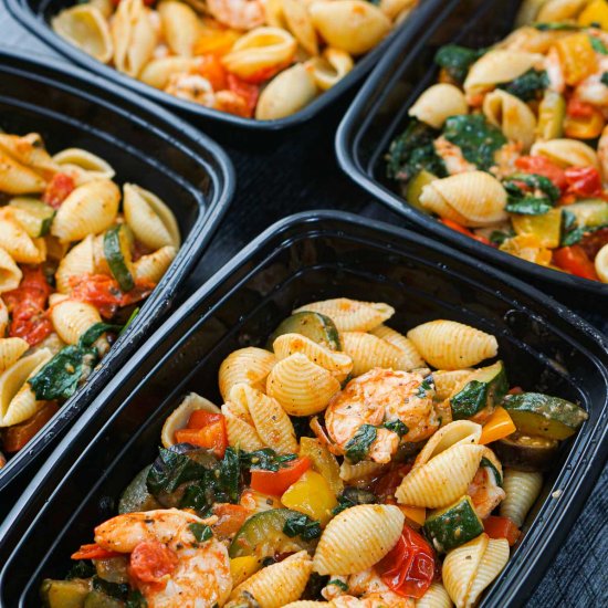 Shrimp Pasta Low Cal Freezer Meals