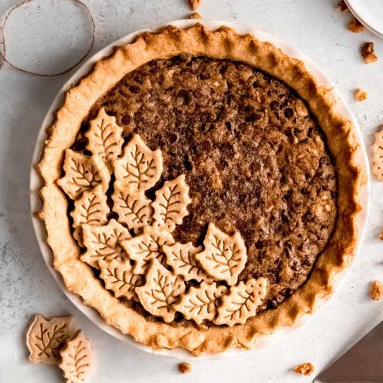 Vegan Chocolate Pie with Walnuts