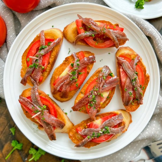 Spanish Anchovies on Toast