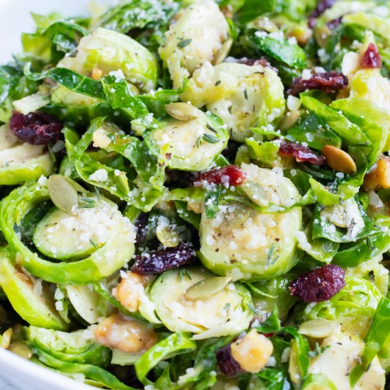 Shaved Brussels Sprouts Salad