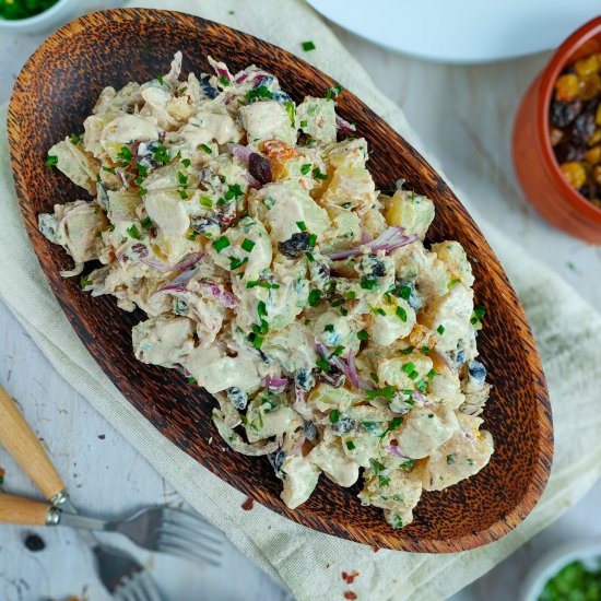 Healthy Potato Salad with Raisins