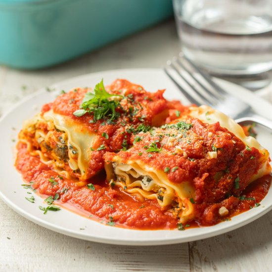 Vegan Lasagna Roll-Ups