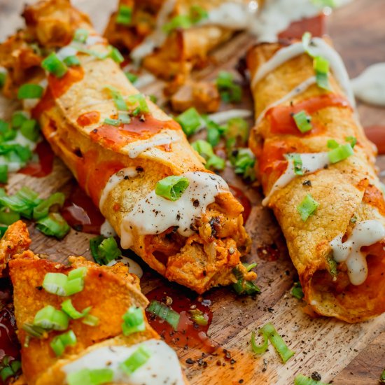 Best Buffalo Chicken Taquitos