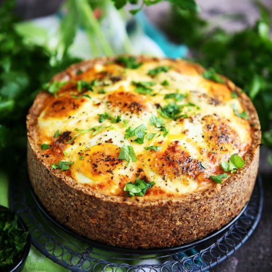 Keto Deep Dish Sauerkraut Quiche