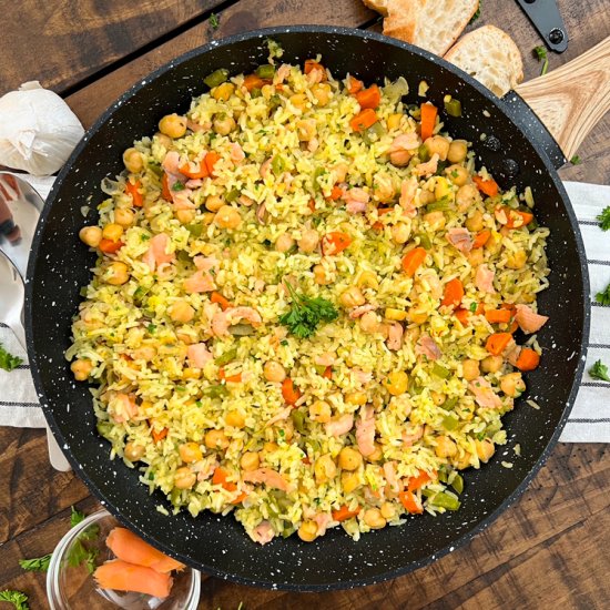 Rice with Smoked Salmon