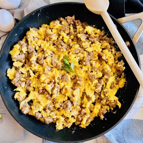 Sausage, Egg, & Cheese Scramble