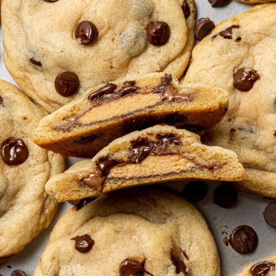 Peanut Butter Cup Stuffed Cookies