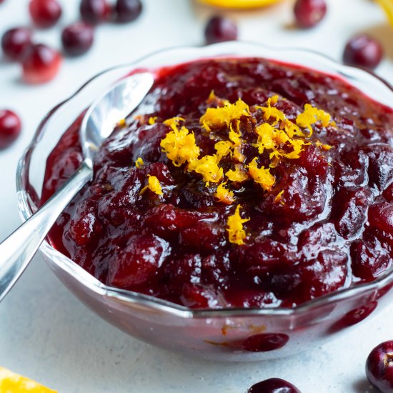 Fresh Cranberry Orange Relish