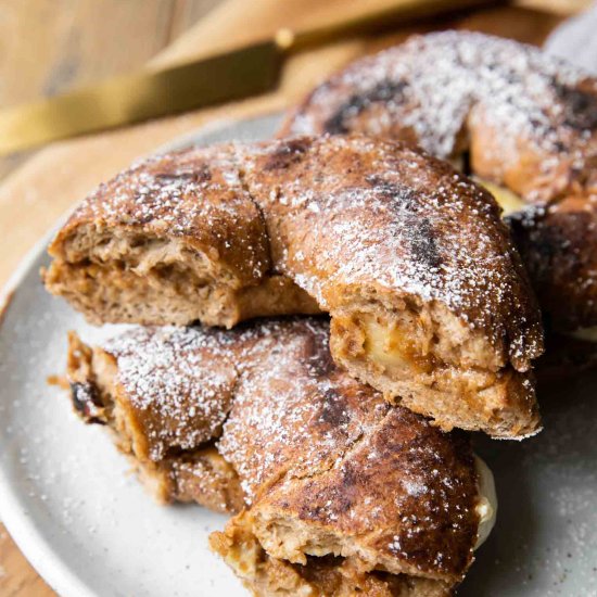 Cinnamon Raisin Bagel French Toast