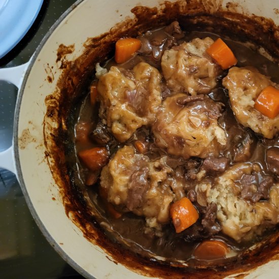 Tasty Beef Casserole with Dumplings