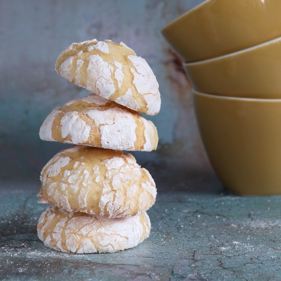 GF Lemon Crinkle Cookies