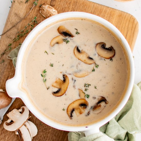 Homemade Cream of Mushroom Soup