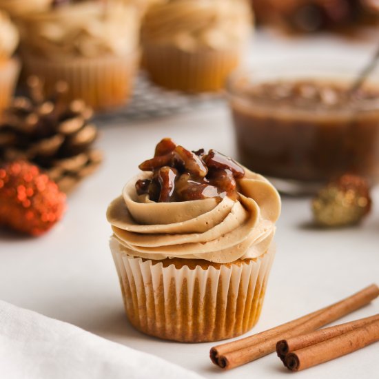 Pumpkin Pecan Pie Cupcakes