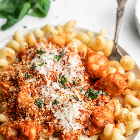 Easy Chicken Parmesan Pasta