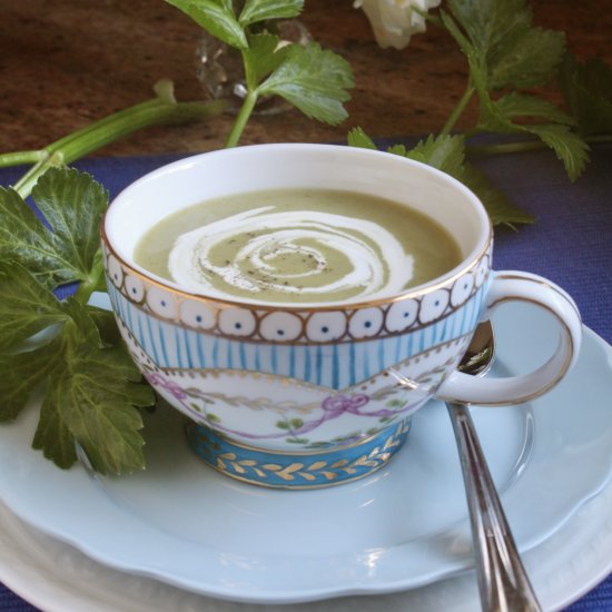 celery soup (with or without cream)