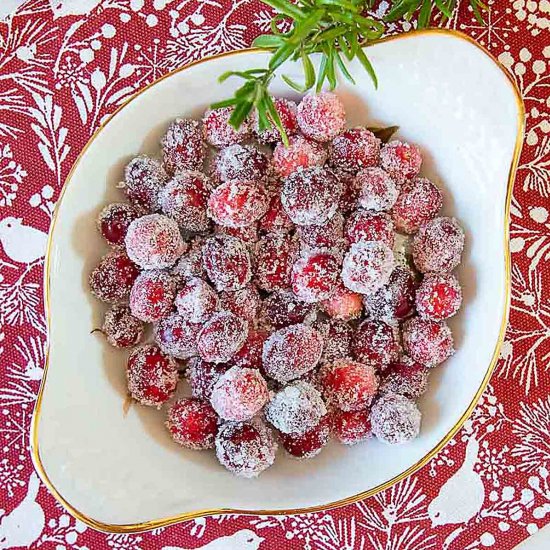 Easy Sugared Cranberries