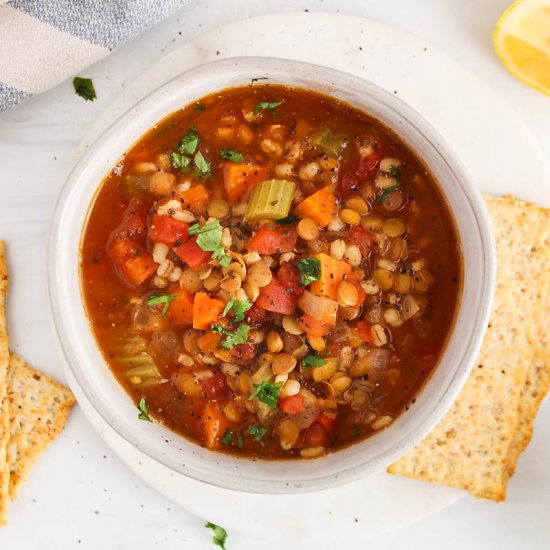 Lentil Barley Soup