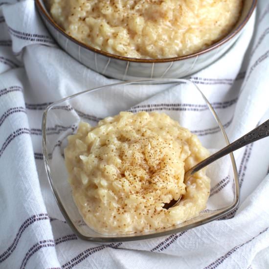 Creamy Rice Pudding with Cinnamon