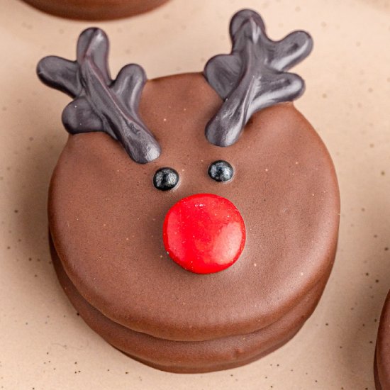 Chocolate Rudolph Reindeer Oreos