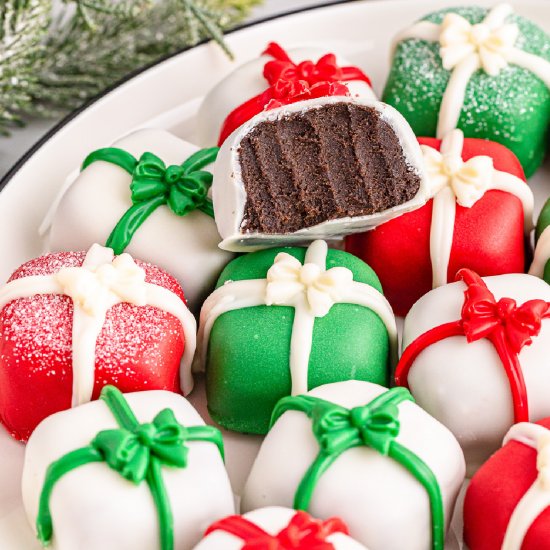 Christmas Present Oreo Truffles