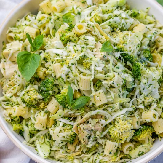 VEGAN GREEN GODDESS PASTA SALAD