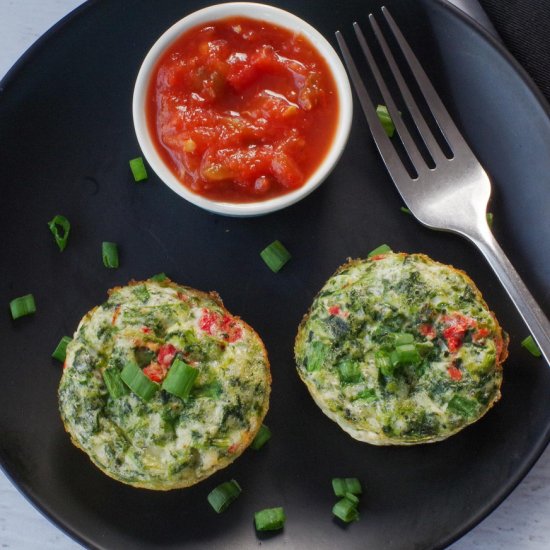 Roasted Red Pepper Egg White Bites