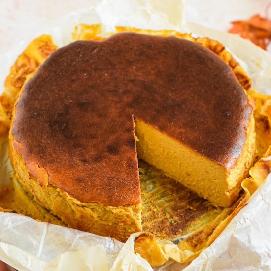 Pumpkin Basque Cheesecake