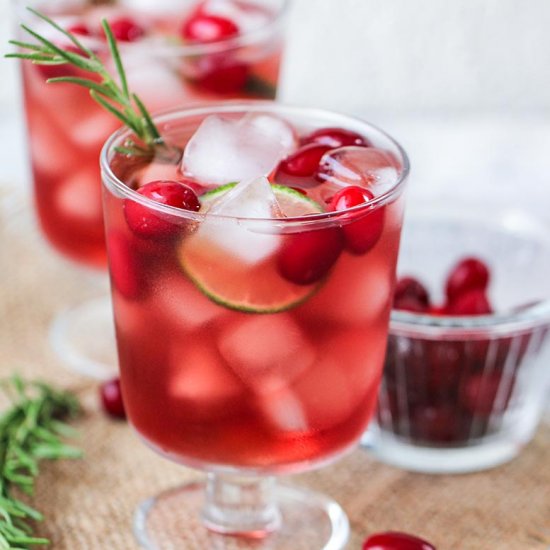 Cranberry Mocktail With Sprite