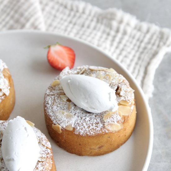 Vegan Strawberry Almond Financiers