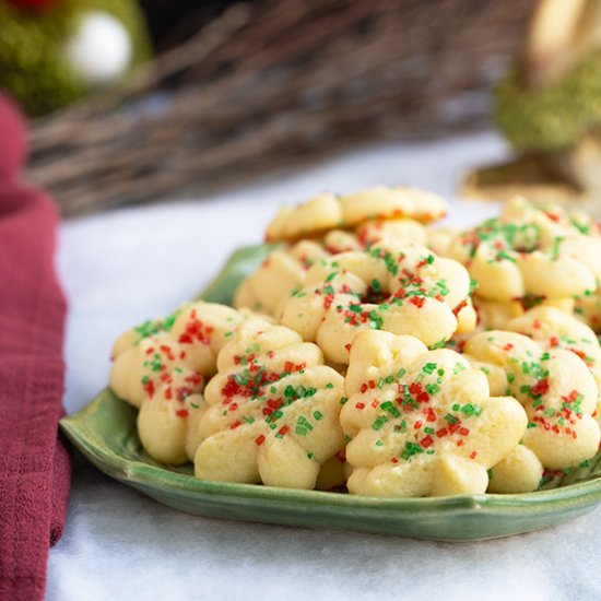 Tender Cream Cheese Spritz Cookies