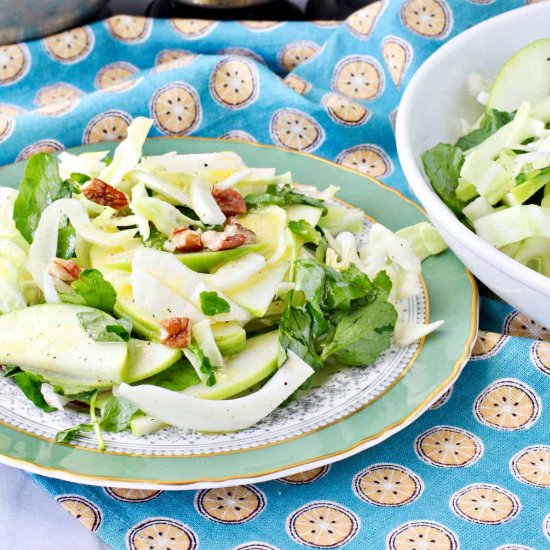 Cabbage Fennel Apple & Pecan Salad