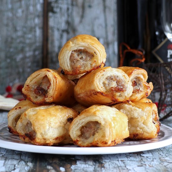 GF Puff Pastry Sausage Rolls