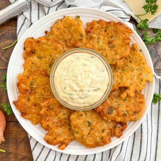 Spanish Onion & Cheese Fritters