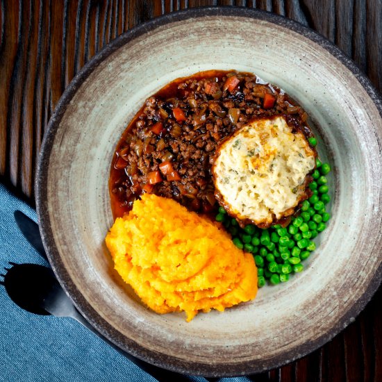 Beef Mince Stew and Dumplings