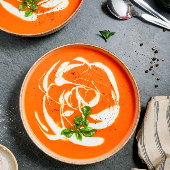 Sweet Potato and Red Pepper Soup