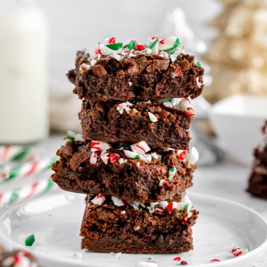 Candy Cane Brownies