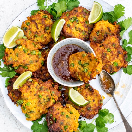 Pea & Butternut Fritters