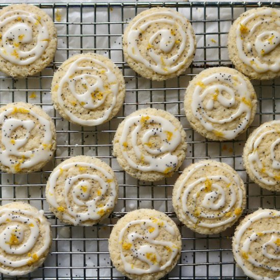 Glazed Lemon Poppy Seed Cookies