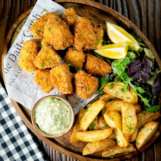 Breaded Fish Goujons with Monkfish