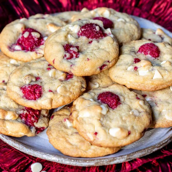 White Chocolate Raspberry Cookies