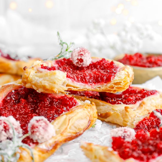 Cranberry Puff Pastry Tarts