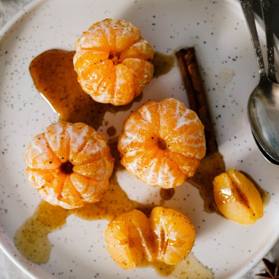 Tangerine with honey syrup recipe