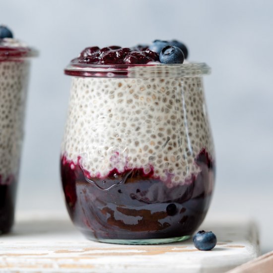 BLUEBERRY COCONUT CHIA PUDDING